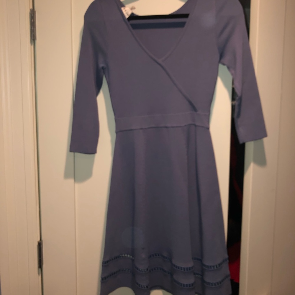 Reiss light blue knit dress